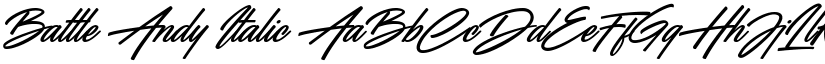 Battle Andy Italic font