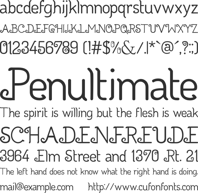 Tree Root font preview