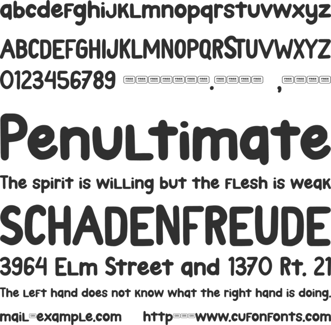 Coming Sans Free Trial font preview
