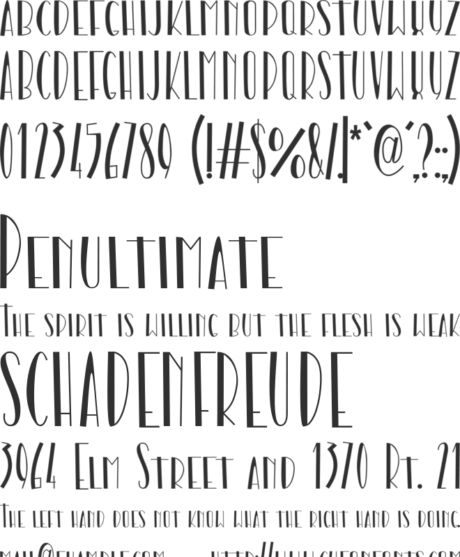 Thiny Bunny font preview