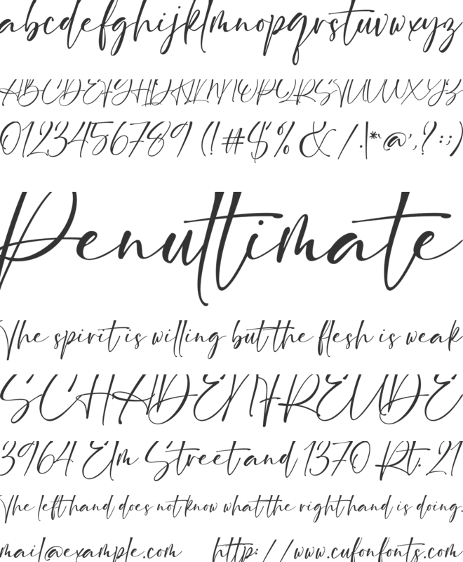 British Castilla font preview