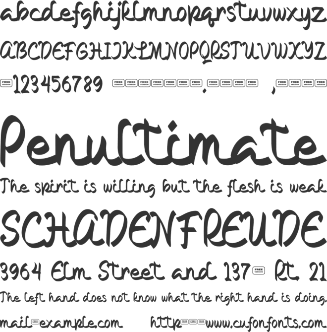 Rabiul Free Trial font preview