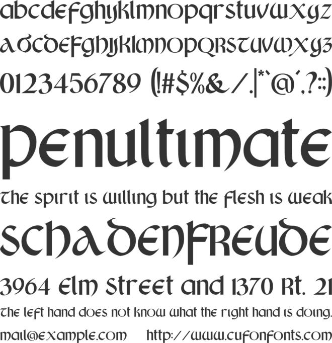 King Castle font preview