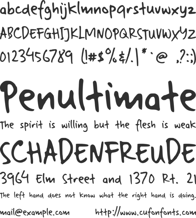 Tuesday Story font preview
