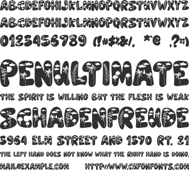 Earth Days - personal use font preview