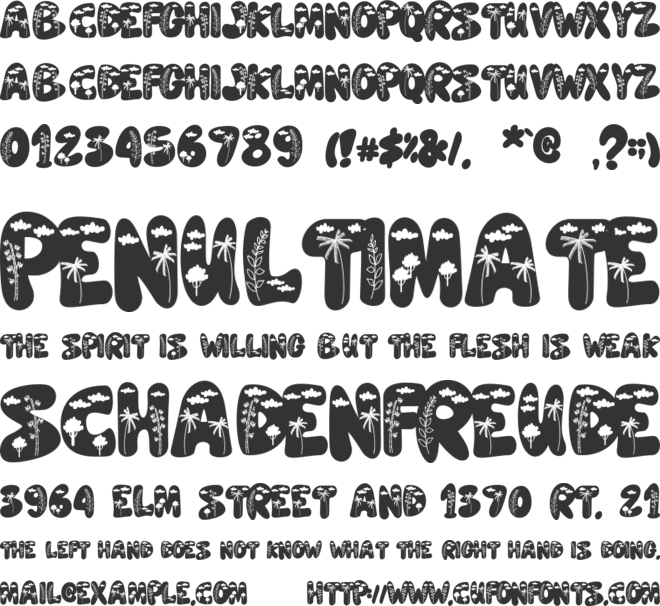 Earth Days - personal use font preview