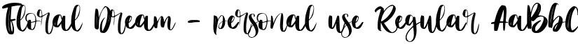 Floral Dream - personal use Regular font