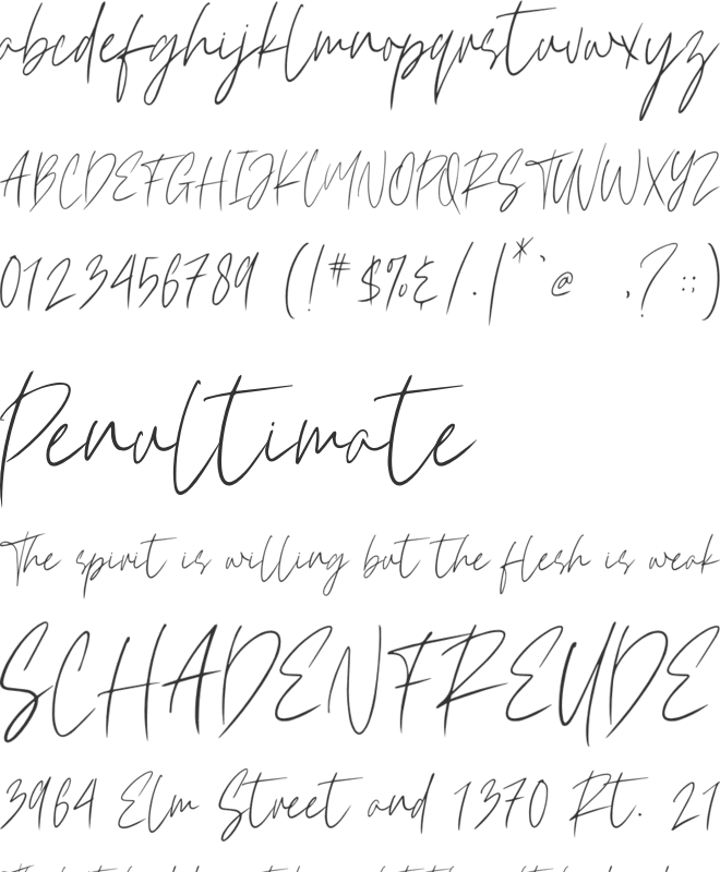 Melinda Rosalie font preview