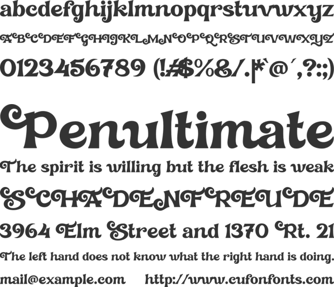 Affistory font preview