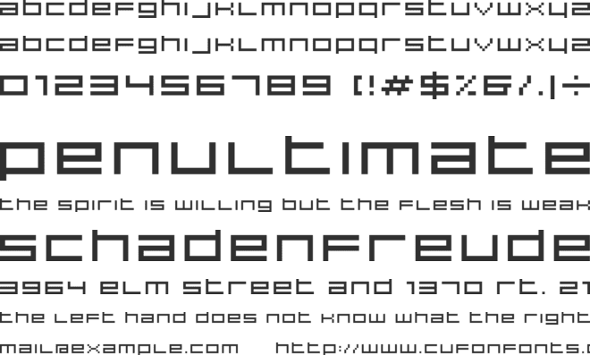 Hiscore font preview