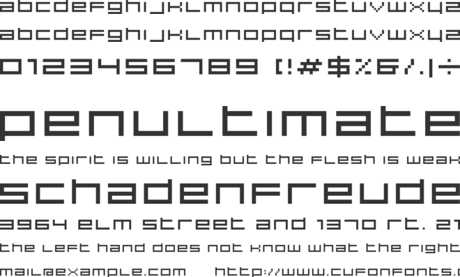 Hiscore font preview