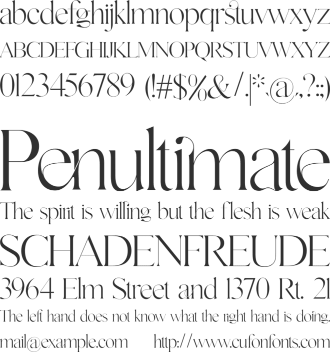 Gallient font preview
