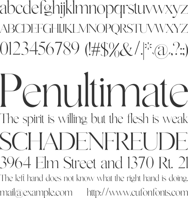 Gallient font preview