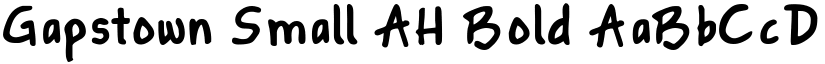 Gapstown Small AH Bold font