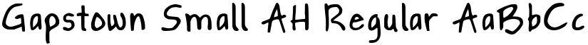 Gapstown Small AH Regular font