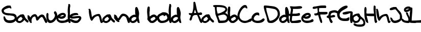 Samuels hand bold font