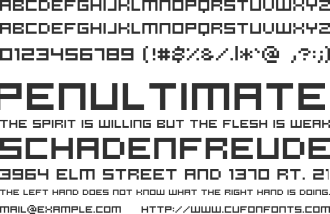 Pannetje 10 font preview