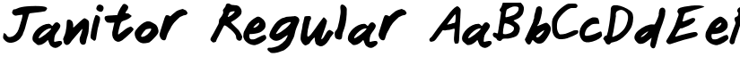 Janitor Regular font