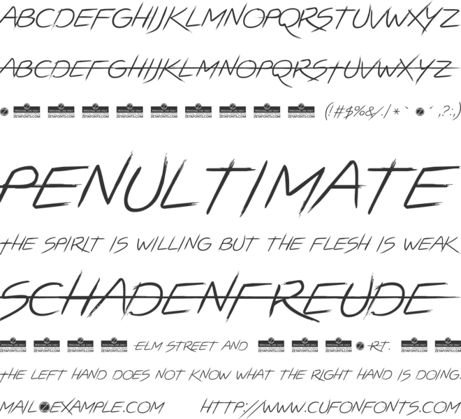 LIGHTSTRIKE font preview