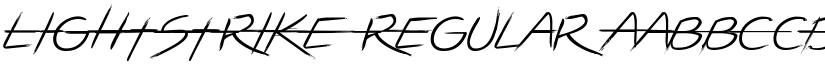 LIGHTSTRIKE Regular font
