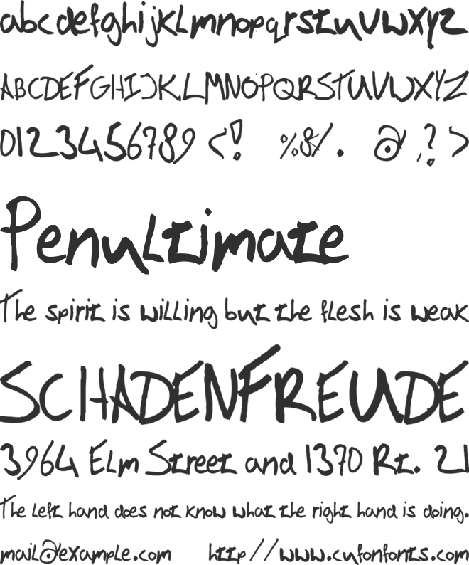 Victor Handwriting font preview
