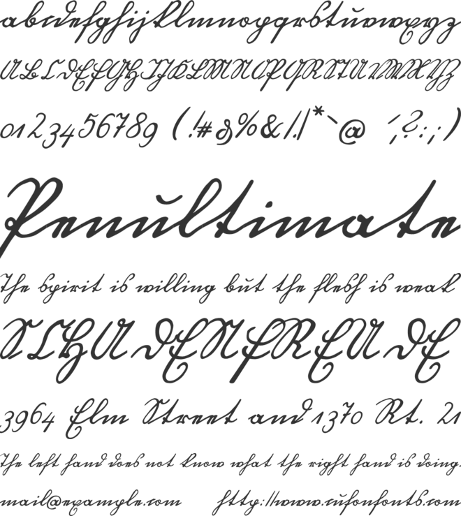Ottilie U1AY font preview