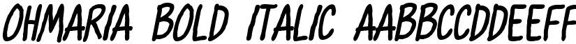 OhMaria Bold Italic font