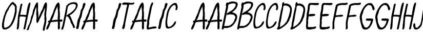 OhMaria Italic font