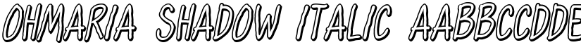 OhMaria Shadow Italic font