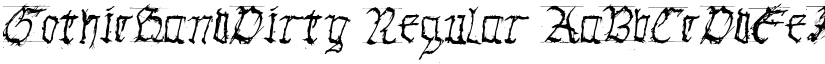 GothicHandDirty Regular font