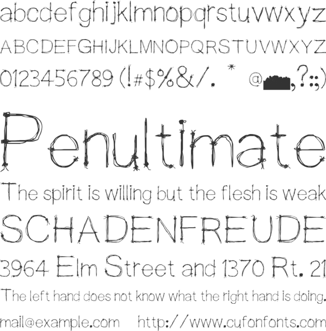 WIRED saji font preview