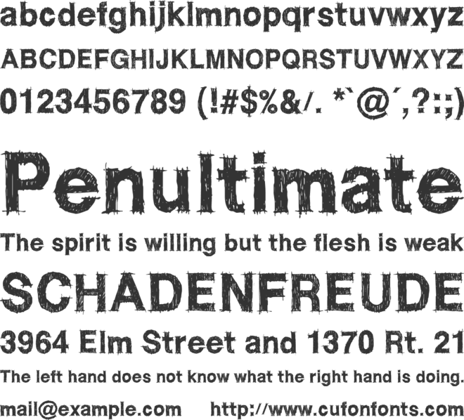 WC RoughTrad font preview