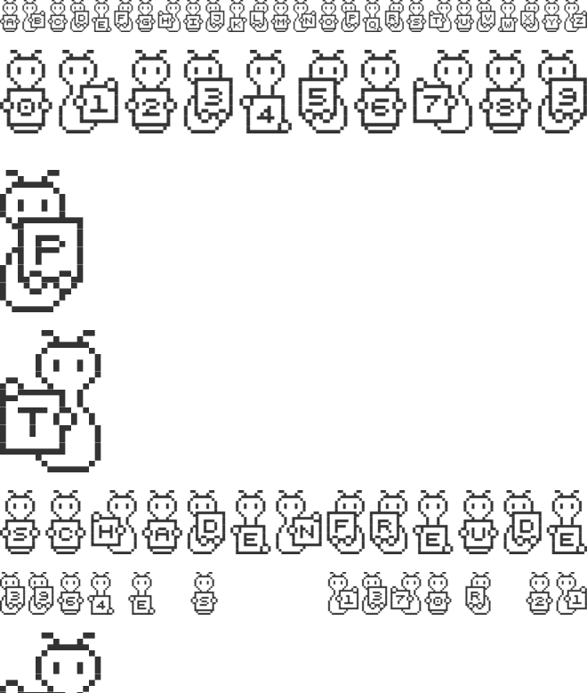 Alien ABC font preview