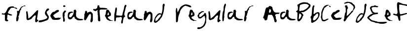 fruscianteHand Regular font