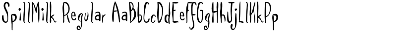 SpillMilk Regular font
