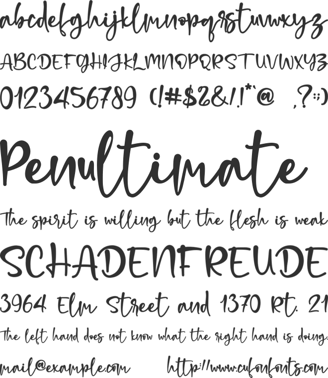 snowbound - Personal Use font preview