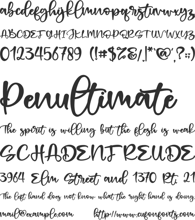 Romeo Juliet - Personal Use font preview