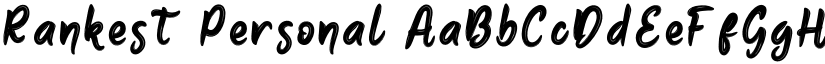 Rankest Personal font