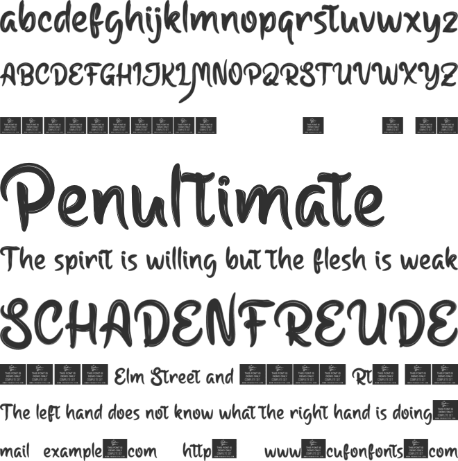 Manful font preview