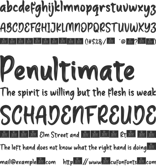 Adefisspersonal font preview