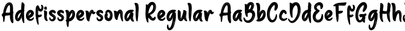 Adefisspersonal Regular font