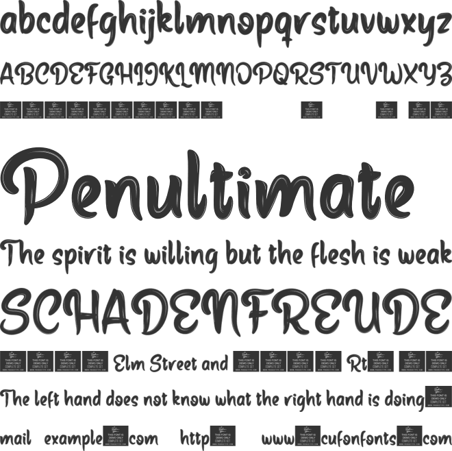 Enfetter font preview