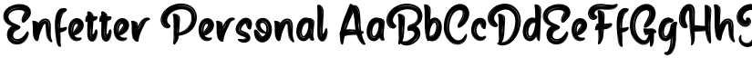 Enfetter Personal font