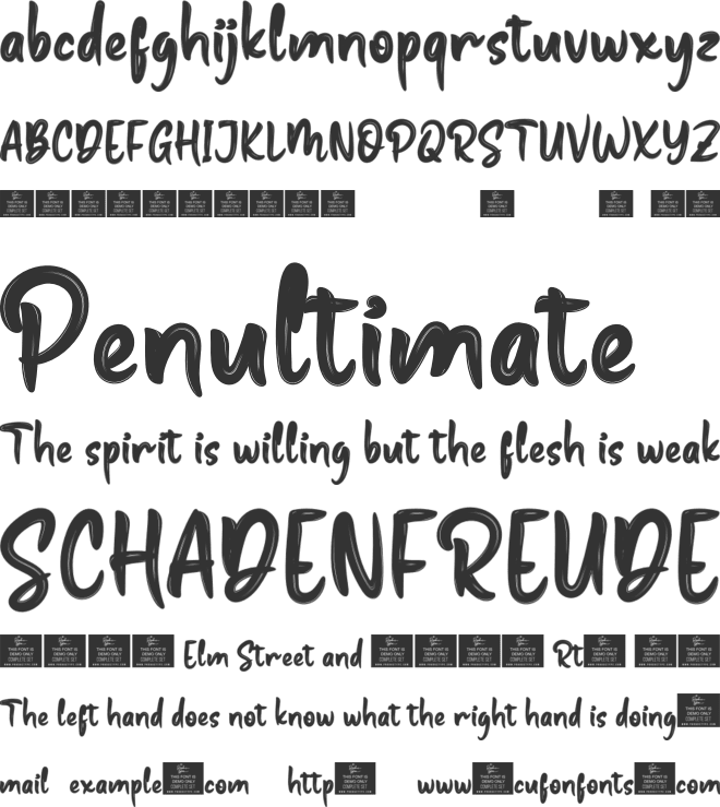 Regatta font preview