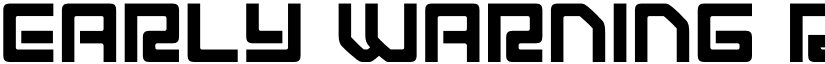 Early Warning Regular font