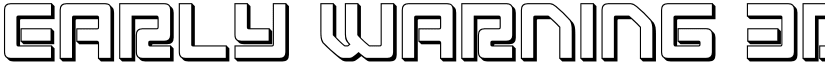 Early Warning 3D Regular font
