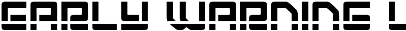 Early Warning Laser Regular font