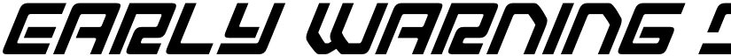 Early Warning Super-Italic Italic font