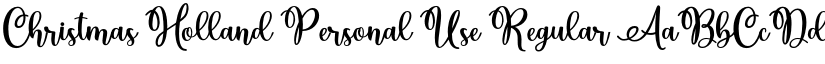 Christmas Holland Personal Use Regular font
