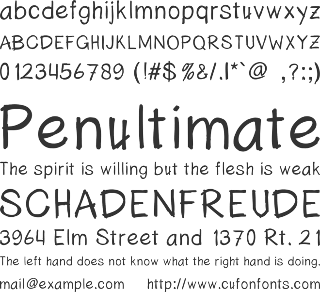 Zoya font preview
